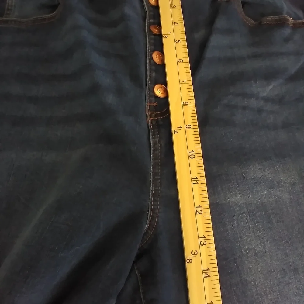 Celebrity Pink womens Button Fly Wide Leg Denim Jeans Size 21/35